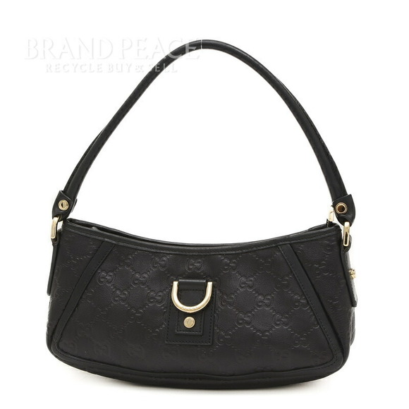 Gucci Shoulder BP Bag Leather Black ssima - Picture 1 of 7